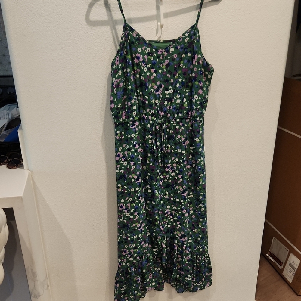 Donna Morgan Green Floral Dress